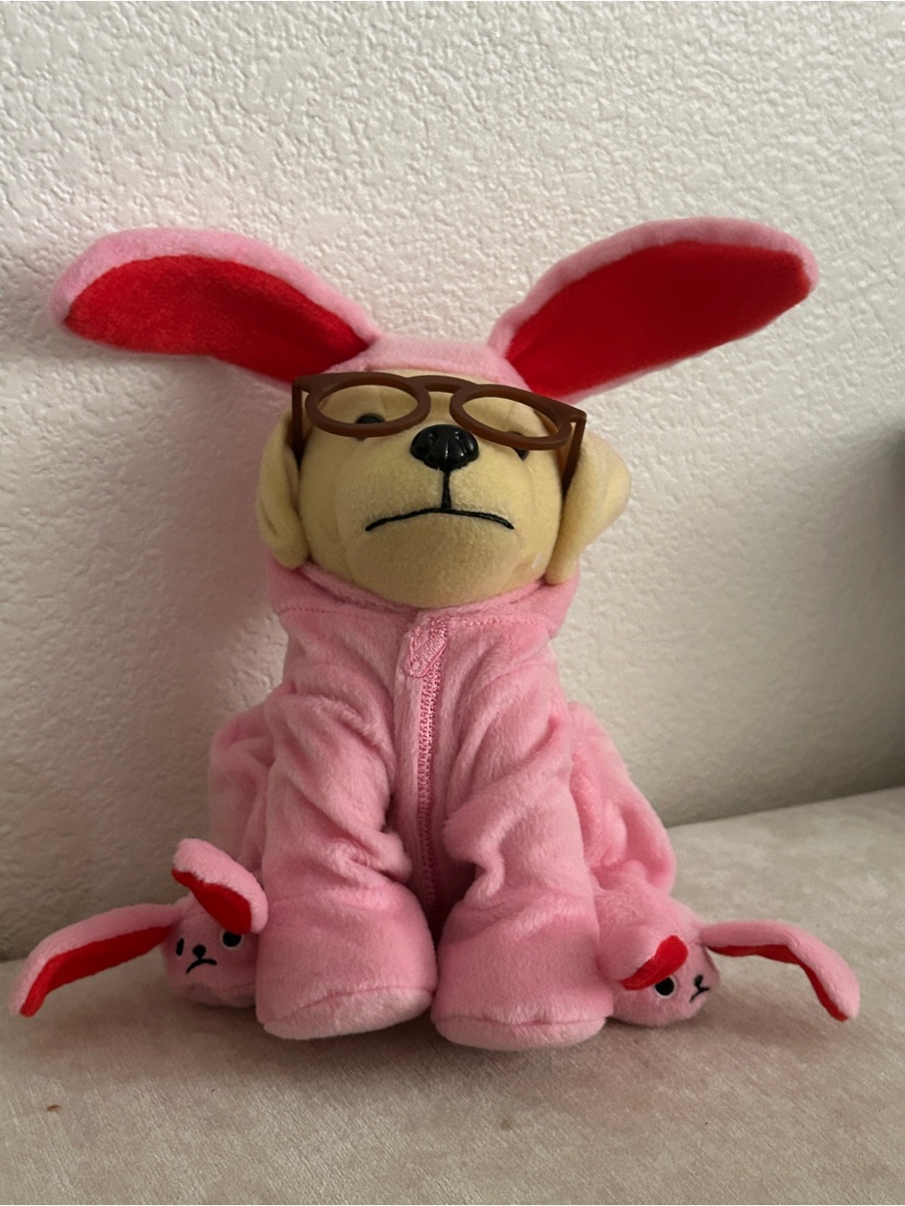 Raising Canes A Christmas Story plush puppy dog Pink Bunny Cane 2025